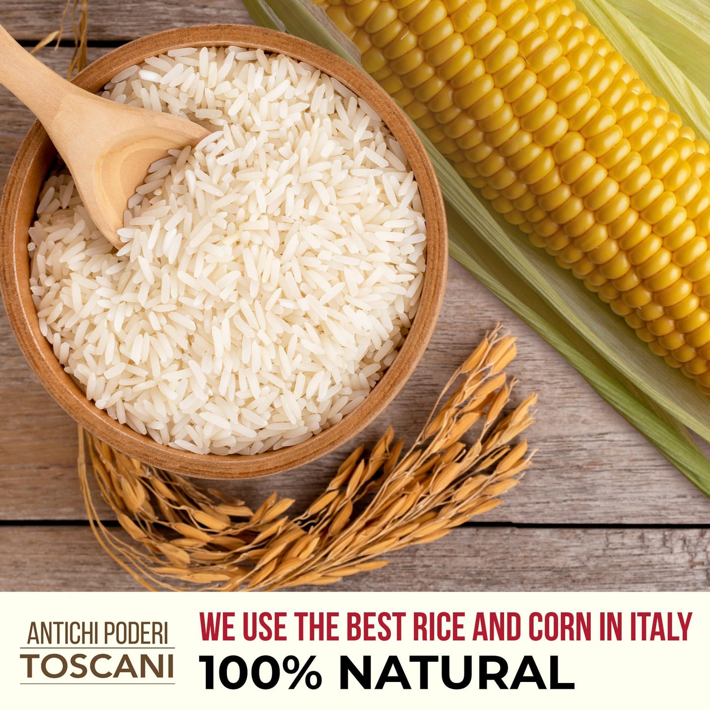 ANTICHI PODERI TOSCANI Paccheri Pasta - Organic Pasta Made from Corn and Rice, Flavorful, Gourmet, Large Circle Shells Imported from Italy - 8.8 oz