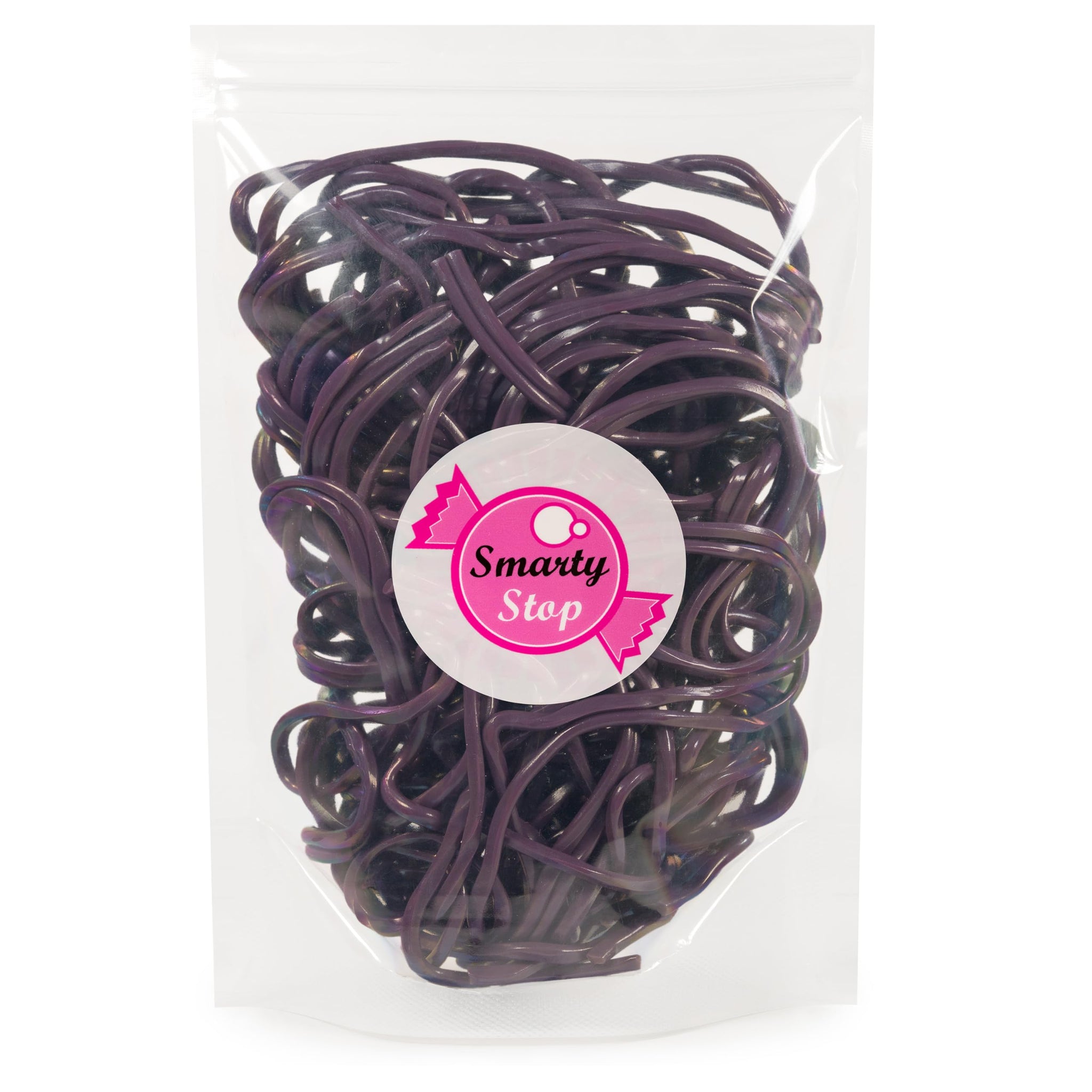 Smarty Stop Licorice Laces Gummy Candy (Grape, 2 Pound (Pack of 1))