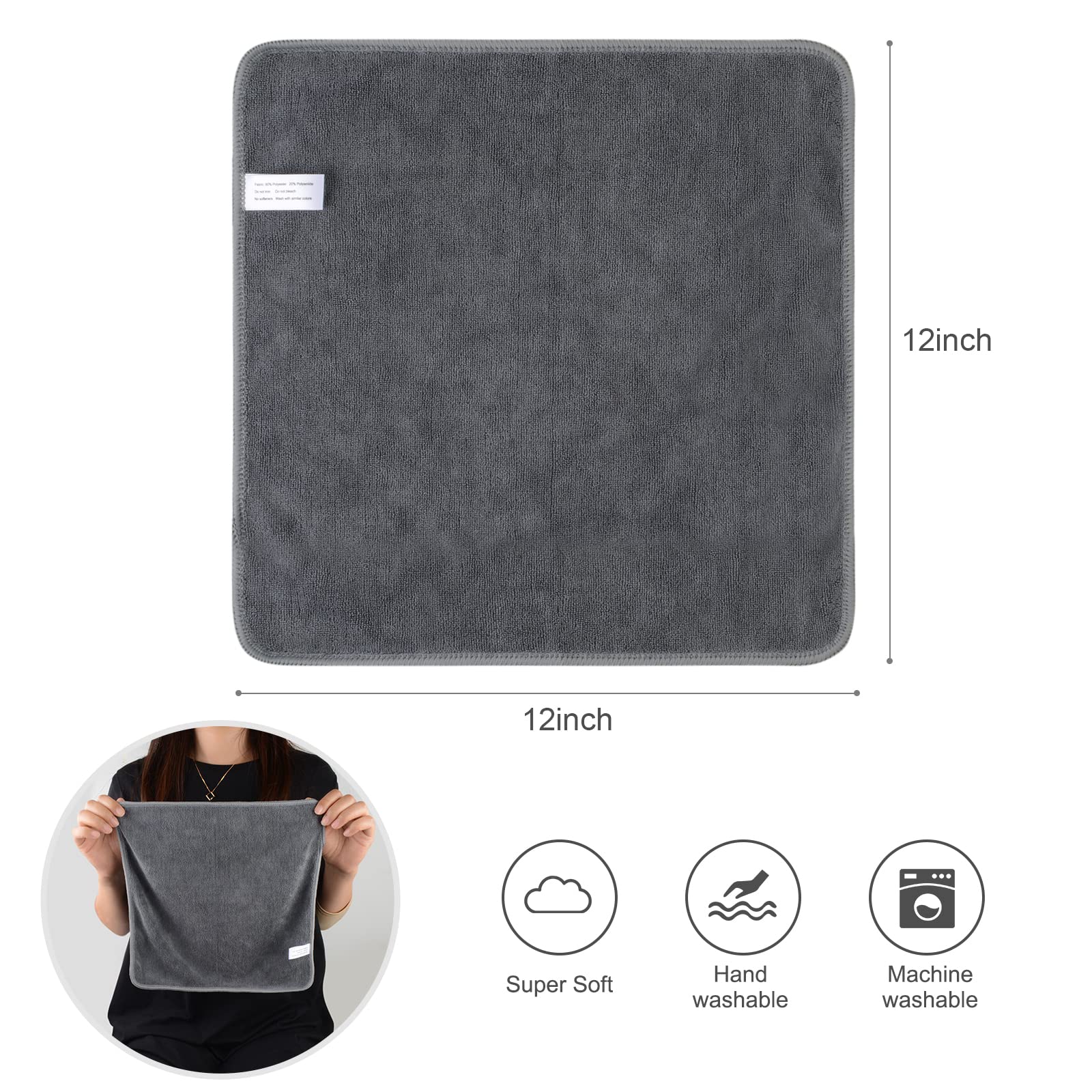 SINLAND Microfiber Cleaning Cloth Ultra Absorbent Softer Towel Reusable Cloth No Streak Lintless Cleaning Clothes for Home, Kitchen, Car, Window Use