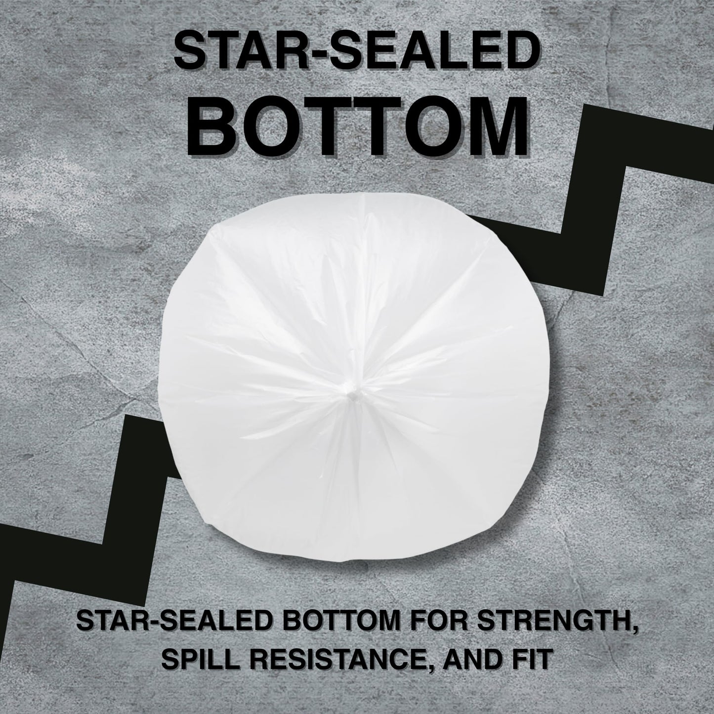 Top Knot Bags 33 Gallon Garbage Trash Bag 33X40" Clear 150 Count Can Liner Bulk 30 Gallon 31 Gallon 32 Gallon 34 Gallon 35 Gallon Made in USA
