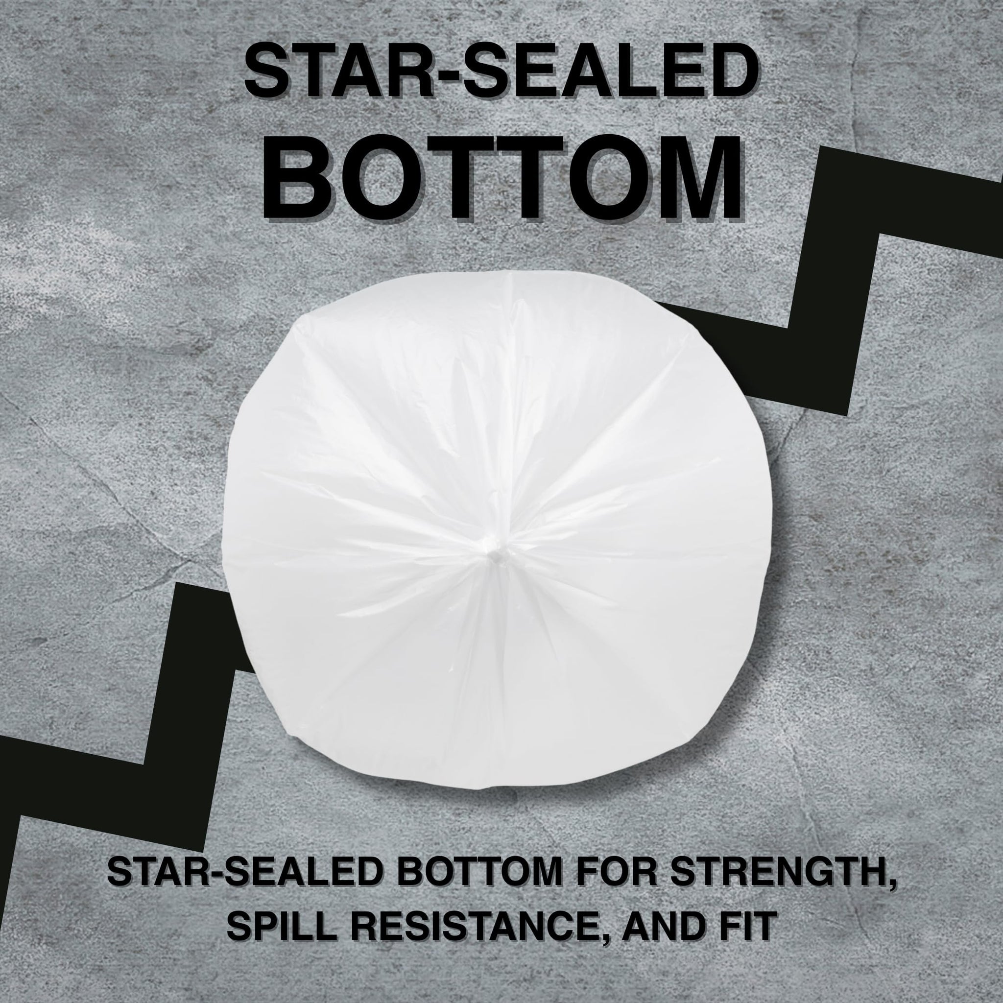Top Knot Bags 33 Gallon Garbage Trash Bag 33X40" Clear 150 Count Can Liner Bulk 30 Gallon 31 Gallon 32 Gallon 34 Gallon 35 Gallon Made in USA