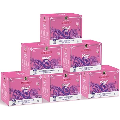 Caffè Garibaldi Donut Shop Coffee Pods, Single-Serve Capsules for Keurig K-Cup Brewers, Single Serve Cups with 100% Arabica Blend, 72 Count Recyclable