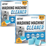 Washing Machine Cleaner Descaler 48 Pack - Value Size Deep Cleaning Tablets HE Front Loader & Top Load Washer, Septic Safe Eco-Friendly Deodorizer