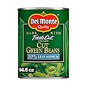 Del Monte Canned Fresh Cut French Style Green Beans with 50% Less Sodium, 14.5 Ounce