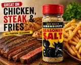 Jess Hall’s Serendipity Seasoned Salt - All Purpose Seasoning for Chicken, Steak & Fries - Restaurant-Style Flavor at Home - Garlic Herb Blend - 10 oz