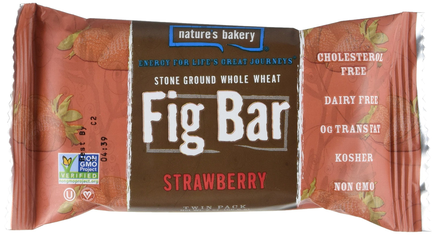 Nature's Bakery Whole Wheat Fig Bar, Strawberry, 6 Count (Pack of 12)