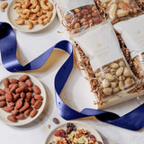 Fathers Day Gift Basket, Nut Gift Basket in Reusable Wooden Crate, Healthy Gift Option, Gourmet Snack Food Box, with Unique Flavors, Great for Dad