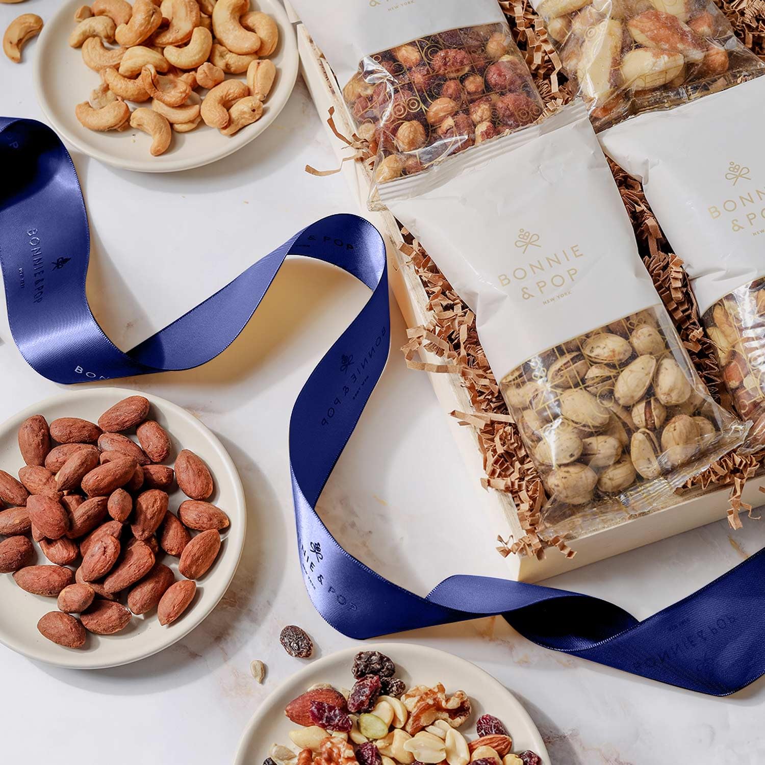 Fathers Day Gift Basket, Nut Gift Basket in Reusable Wooden Crate, Healthy Gift Option, Gourmet Snack Food Box, with Unique Flavors, Great for Dad