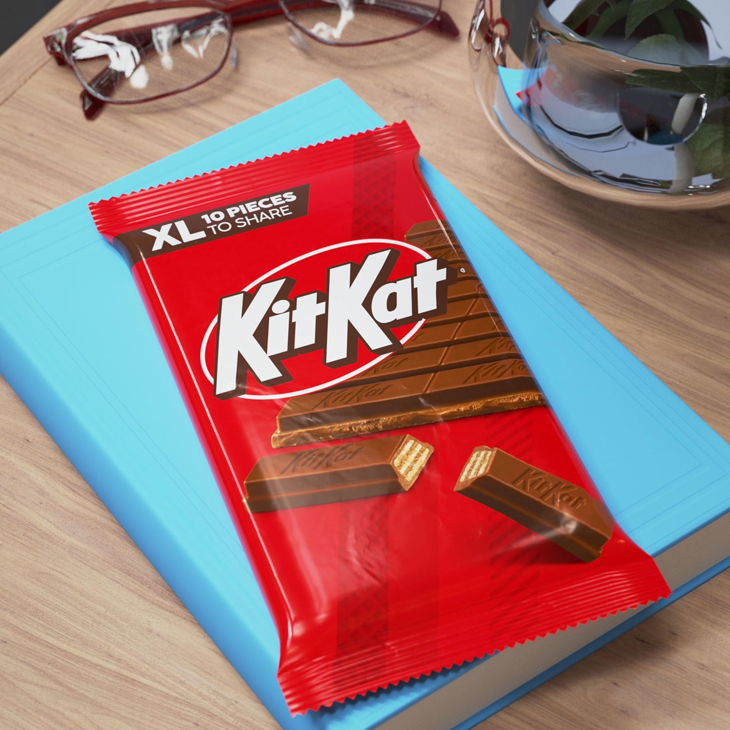 KIT KAT Milk Chocolate Wafer XL, Candy Bar, 4.3 oz (10 Pieces)