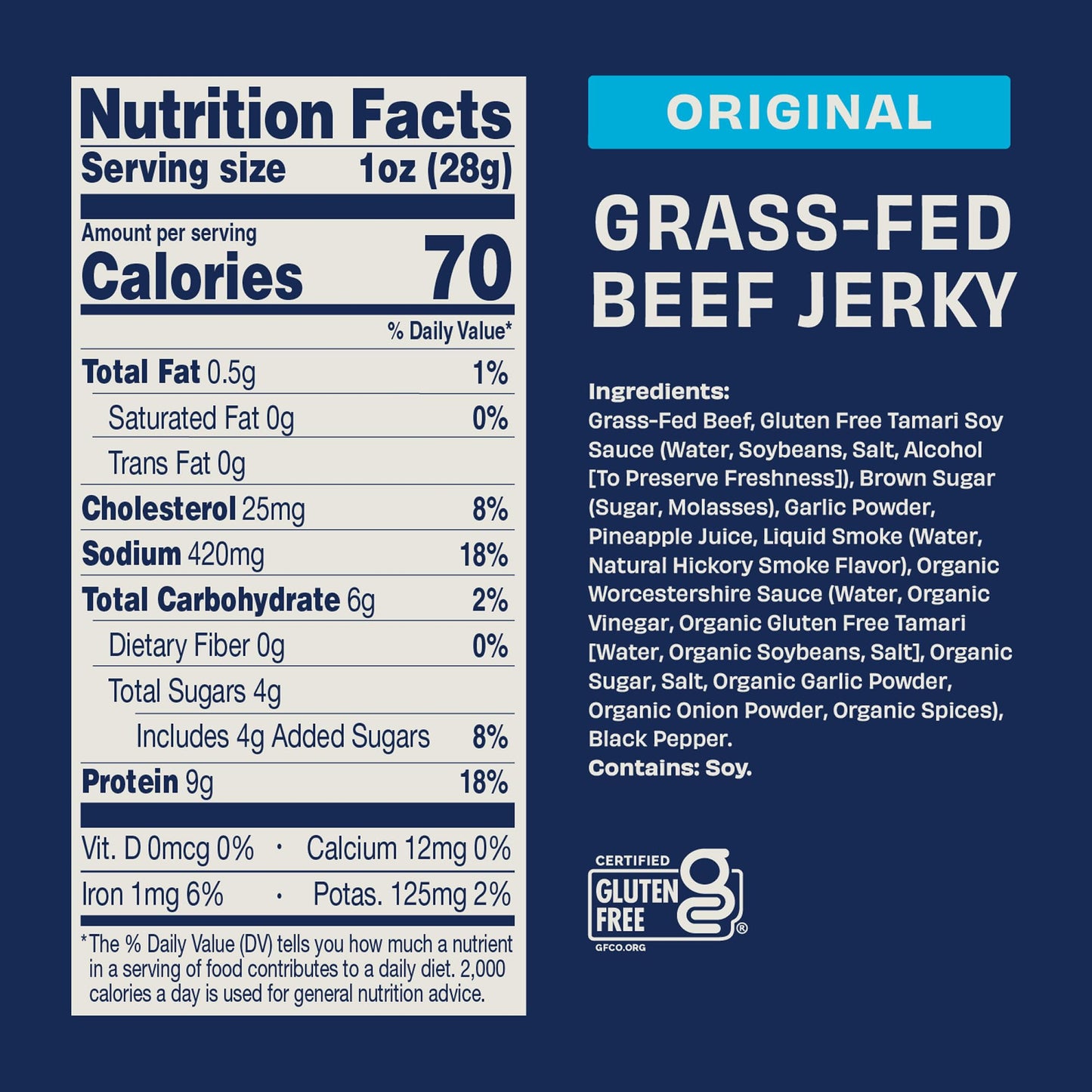Archer Jerky Grass Fed Beef Jerky - Beef Snack Bags Bulk, Individual Packs, Protein Snack, Gluten Free, No Nitrates, Natural Ingredients - Original
