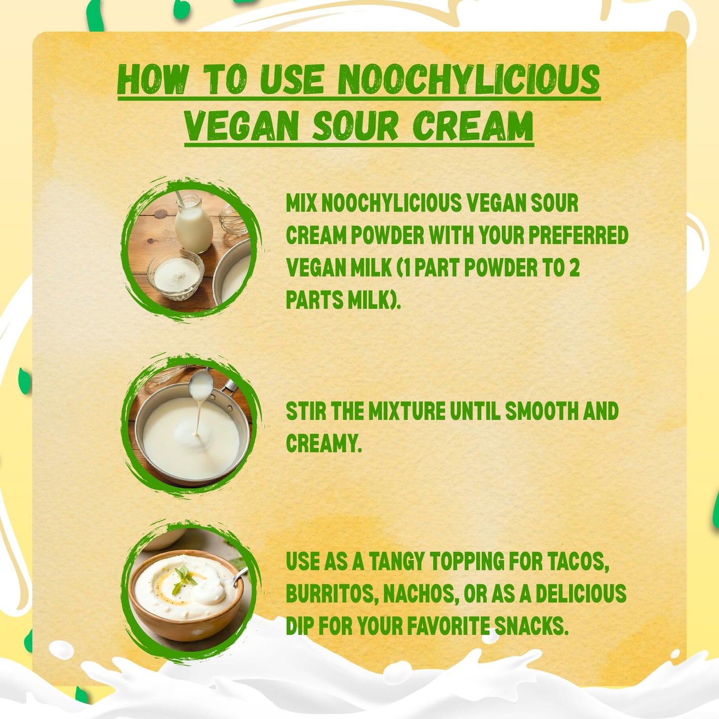 Gloriously Vegan NoochyLicious Sour Cream Powder - Smooth, Tangy, Dairy-Free & Plant-Based Seasoning - Lactose-Free, Gluten-Free, Non-GMO Sour Cream