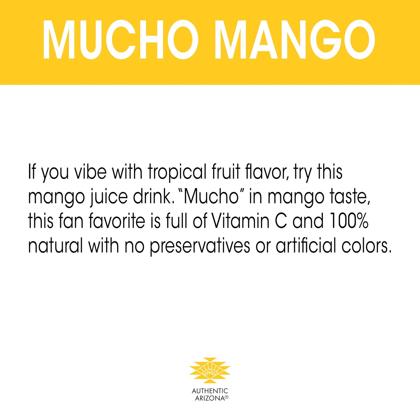 AriZona Mucho Mango Juice Cocktail - Big Can, 22 Fl Oz (Pack of 24)