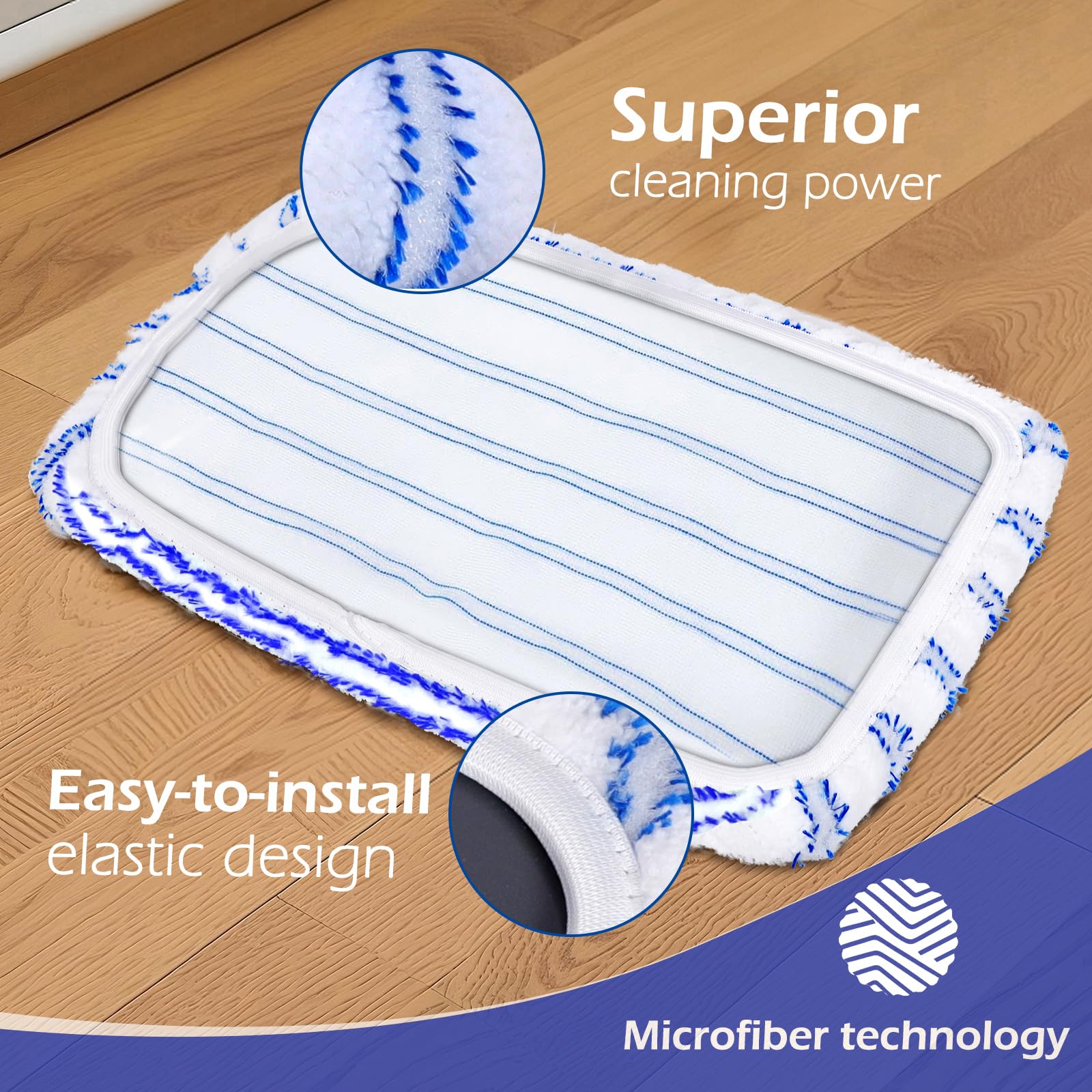Masthome Microfiber Mop,Large Surface Flat Mop with 5 Reusable Pads,Hardwood Floor Mops for Dry and Wet Use,Microfiber Mops for Floor Cleaning-1