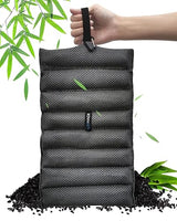 PURIMADE Bamboo Charcoal Air Purifying Bag,Reusable Natural Activated Charcoal Bags,300g Deodorizer and Odor Purifier,for Home,Car,Pet