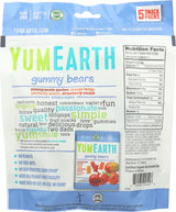 YumEarth Gluten Free Gummy Bears, Assorted Flavors, 99 grams, 5 Snack Packs Per Bag