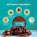 ALOHA Organic Plant Based Protein Bar MINIS | Almond Butter Cup | GLP-1 Friendly, 20 Count, 24g Bars | Vegan, Low Sugar, Gluten Free, Low Carb