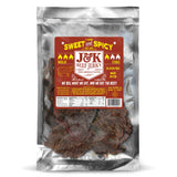 J&K Sweet and Spicy Beef Jerky - Hand Crafted Small Batch American Made Slab Beef Jerky - Bold & Flavorful Snack! - 7oz Big Bag