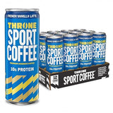 Throne Sport Coffee Latte - 10g protein - 150mg Natural Caffeine and B Vitamins - Lactose-Free, Premium Arabica, NSF Certified, Active Lifestyles
