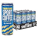 Throne Sport Coffee Latte - 10g protein - 150mg Natural Caffeine and B Vitamins - Lactose-Free, Premium Arabica, NSF Certified, Active Lifestyles