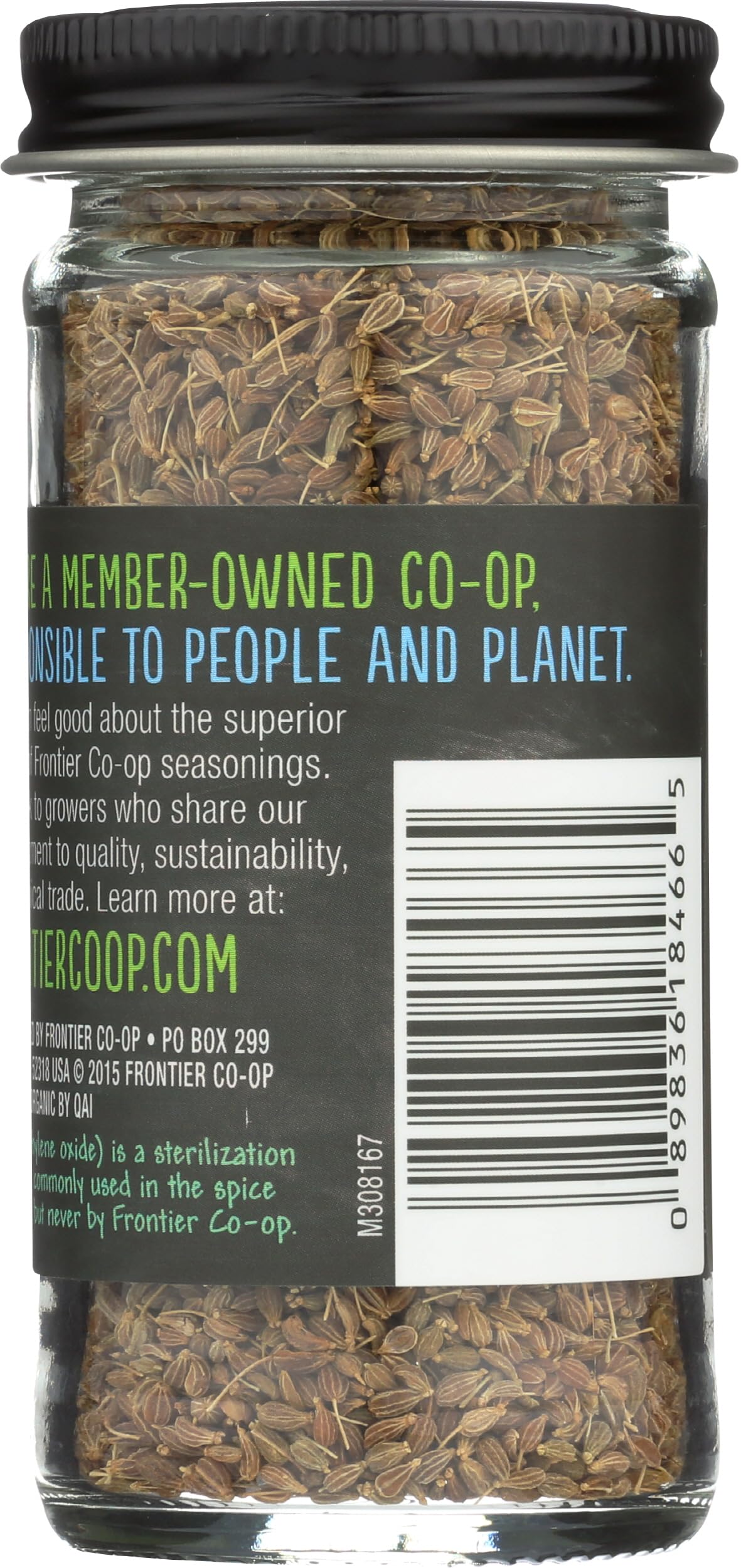 Frontier Co-op Organic Whole Anise Seed, 1.50-Ounce Jar, Adds Licorice-Like Flavor to Desserts, Stews, Bread, Tea, Kosher
