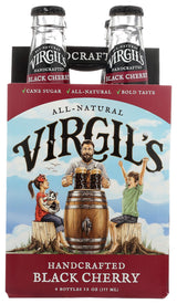 Virgil's Cream Soda, Black Cherry 12 oz. 4-Count (Pack of 6)