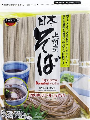 J-BASKET Dried Buckwheat Soba Noodles, 25.40 Ounce