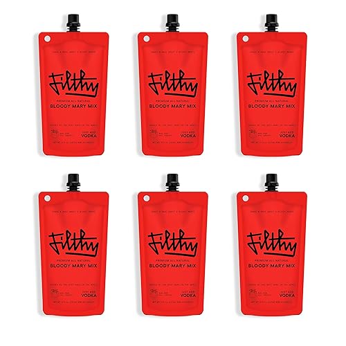 Filthy Bloody Mary Mix, Premium Cocktail Mixer, All-Natural, Travel Friendly for Vacation, Brunch, Home Bars and Hosting, Made From Real Tomatoes, 8