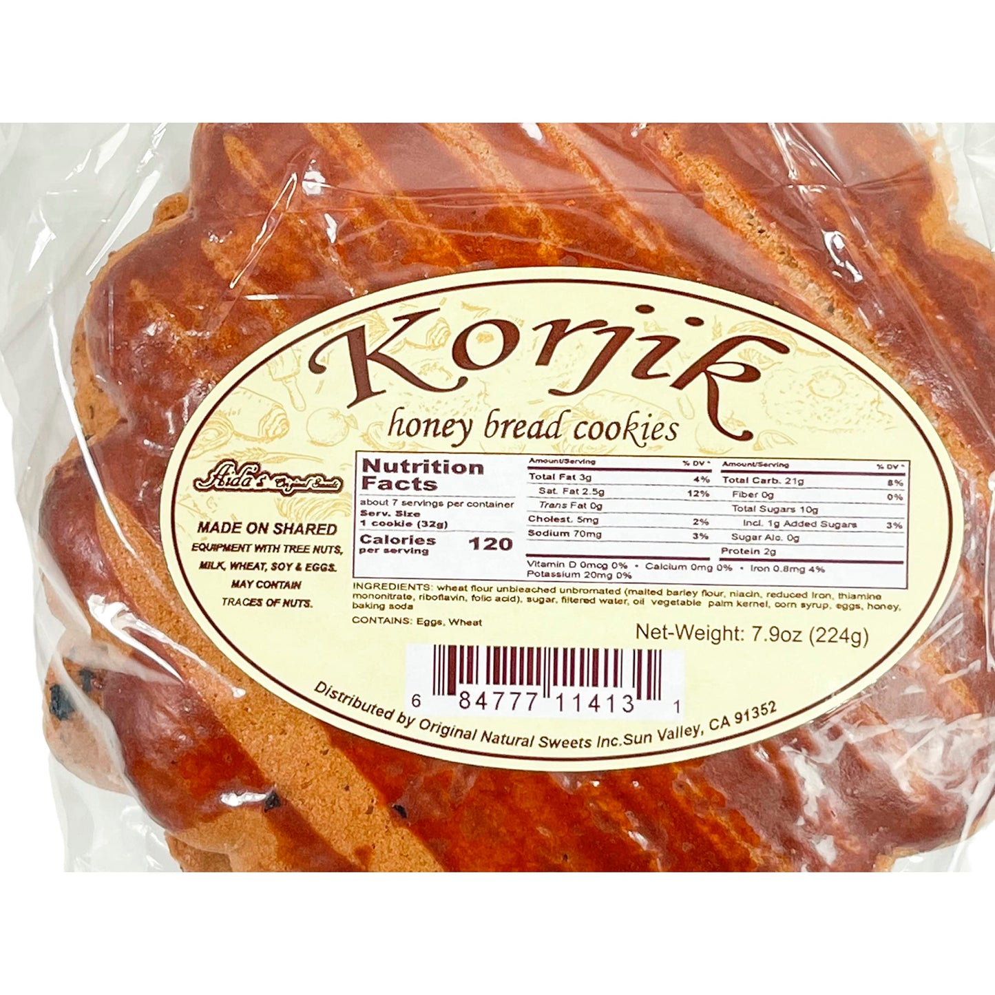 Korjik, Honey Bread Cookies (pack of 2) 15 oz | 425 g