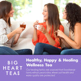 Big Heart Tea Co. Tea Bags Sampler Set - Certified Organic, Ayurvedic Herbal Tea - Small Batch Ground Herbs, Florals, Spices in Zero Plastic Sachets