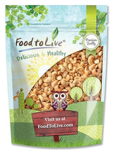 Food to Live Dry Roasted Whole Cashews with Himalayan Salt, 1 Pound Oven Roasted Lightly Salted Fancy Nuts, No Oil Added, Vegan, Kosher, Bulk. Crunchy
