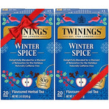Twinings Winter Spice Herbal Tea - Camomile with Apple, Cinnamon, Cardamom, Cloves, Caffeine-Free Tea Bags Individually Wrapped, 20 Count (Pack of 2)