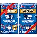 Twinings Winter Spice Herbal Tea - Camomile with Apple, Cinnamon, Cardamom, Cloves, Caffeine-Free Tea Bags Individually Wrapped, 20 Count (Pack of 2)