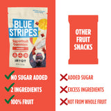 Blue Stripes Cacao Fruit Gummies Variety Pack - Fruit Snacks for Kids and Adult | No Sugar Added | Gluten Free, Vegan Chewy Superfruit Gummy | Mango