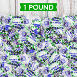 Sugar Free Starlight Spearmint Hard Candy 1 Pound - Approx. 75 Individually Wrapped Starlight Mint Discs Hard Candy For Snacks & Treats - Taboom Candy