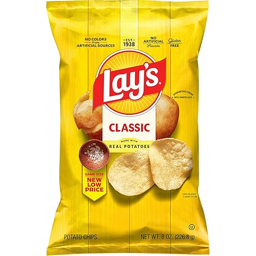 Lay's Potato Chips Classic Flavor Bag, 8 Oz