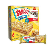 SKIPPY Creamy Peanut Butter Wafer Bars, Banana Flavor with Real Fruit & Oats, 6 Individually Wrapped Bars (7.8 oz Box)