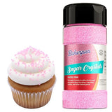 Bakerpan Sugar Sprinkles for Baking - 7 Ounce Pastel Pink Decorating Sugar Crystals for Cookies, Cake Pops, Ice Cream (Made in USA)