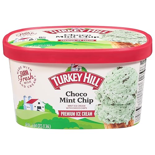 Turkey Hill, Choco Mint Chip Ice Cream, 46 Fl Oz