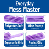 SPARTA 8 Inch Soft Counter Brush with Polyester Bristles and 5 Inch Handle, Color Coded Handheld Broom for Tables Countertops and Foodservice
