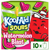 Kool-Aid Sours Natural Flavor with Other Natural Flavor Drink, 10 Pouches, for On-the-Go Hydration, Watermelon Blast, Sour Candy Flavor, No Artificial