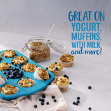 Oatsome Blueberry Protein Granola, 10g Protein, Gluten Free, Made with Whole Grain Organic Oats, Real Blueberries, & Hemp Seeds, for Protein Snacks