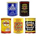 Alto Grande, Garrido Expreso, Cafe Crema, Cafe Rico, and Yaucono Ground Coffee, Puerto Rico Coffee Roasters Variety Bundle Gift Collectors Case, Pack