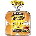 Nature's Own Butter Buns Hamburger Buns, Non-GMO Hamburger Buns, 8 Count