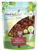 Food to Live Dry Roasted Pecan Halves with Himalayan Salt, 1.5 Pounds Oven Roasted Lightly Salted, No Oil Added, Vegan Snack, Kosher, Keto. Good