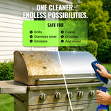 Citrusafe Exterior Grill Cleaner for Outdoor Grill (16 OZ) - Streak Free Clean for Stainless Steel - Safe to use on all Exterior Grills Such as Gas