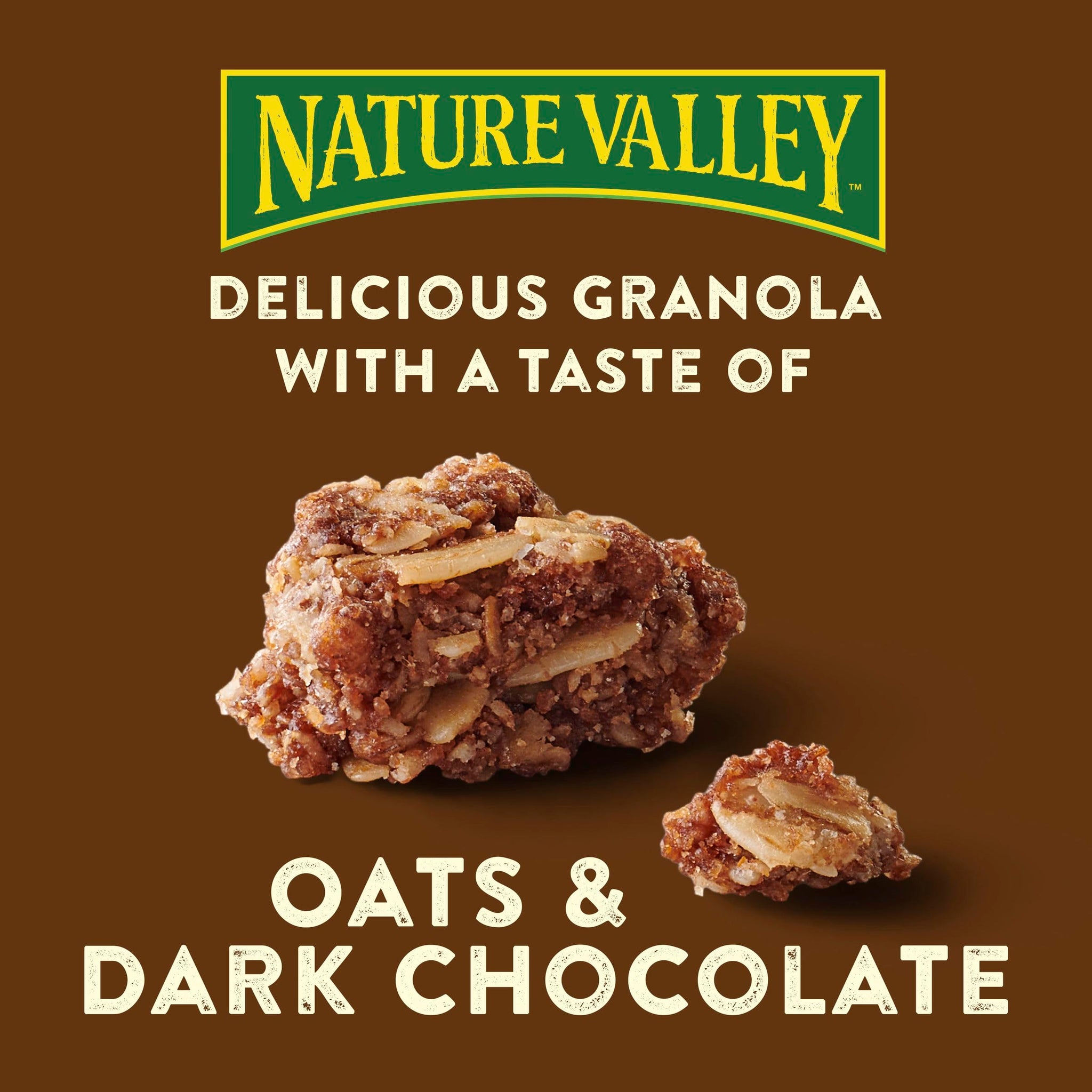 Nature Valley Crunchy Granola, Oats and Dark Chocolate Granola, Resealable Snack Pouch, 16 oz