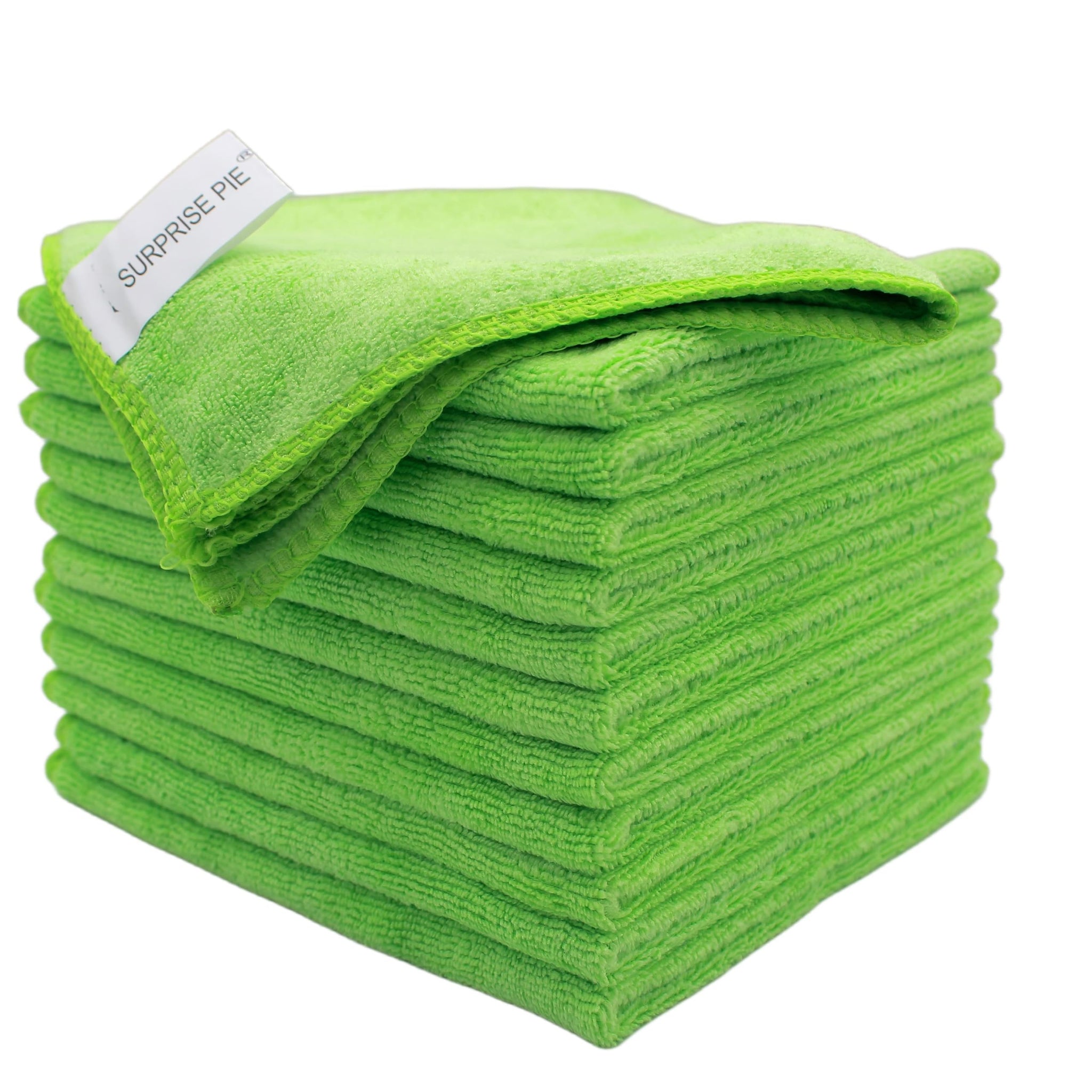 SURPRISE PIE Reusable Thick Microfiber Cleaning Cloths Pastel Kitchen Towels for Window Cleaner, Auto Detailing Supplies Washcloth Polishing Rags