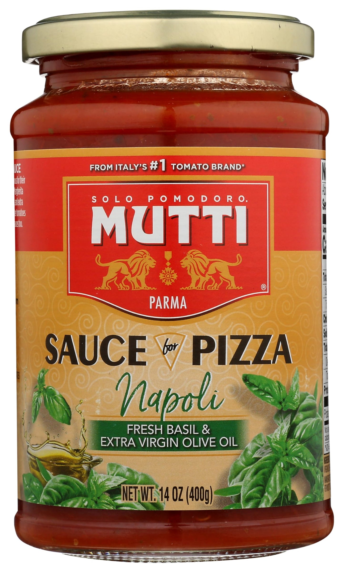 Mutti - Sauce Pizza Basil Evoo - Case of 6-14 Oz