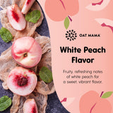 Oat Mama Flavored Microplastics-Free Labor Prep Tea for Third Trimester Pregnancy Support - White Peach Flavor - Organic Prenatal Support - Prepare
