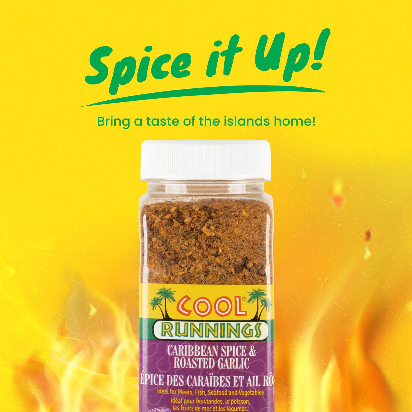 Cool Runnings Caribbean Spice & Roasted Garlic Powder 800g - Used for Grilling, Roasting, and Marinating Meats, Seafood, and Vegetables, Perfect